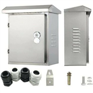 קופסת מארז חשמלי מתכתית רכובה על הקיר